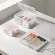 1PC Plastic Storage Box w/ Lid Cosmetics Holder Desktop Drawer Container Tool