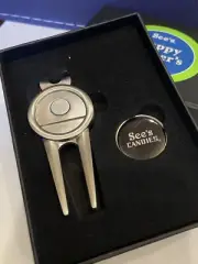 SEE'S CANDY Golf Ball Marker, Divot Repair Tool, Advertising Novelty