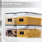 4Pcs Kitchen Food Storage Pantry Organization Containers with Airtight Lids Set