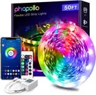 PHOPOLLO Bluetooth Led Strip Lights 50Ft 5050 RGB Color Changing LED Lights for