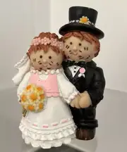 WEDDING CAKE TOPPER Bride and Groom Flowers Bouquet Keepsake Decorations novelty