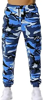 [Generic] Men's Casual Camo Jogger Pant Lightweight Workout Sport Pant Slim Drawstring Stretch Twill Camouflage Cargo Work Pants