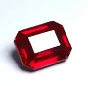 Natural 11.60 Ct Mozambique Red Ruby Emerald Cut Loose Certified Gemstone