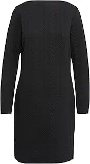 [s.Oliver] Bateau Neck Textured Jacquard Dress