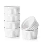 DOWAN 4 oz Ramekins for Creme Brulee Porcelain Ramekins Oven Safe, Classic St...