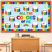 Rainbow Bulletin Board Classroom Decorations Back to School Bulletin Set Welcome Classroom Decoration Summer Cloud Star Cutouts for Teacher Nursery Preschool School Home Office Wall Door Decor