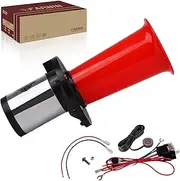 FARBIN Classical Car Horn Ooga Air Horn with Button Antique Ahooga Horn Old Style 12v Horn Old Time Car Sound (Red Strange tone horn kit)