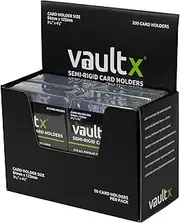 Vault X Semi-Rigid Trading Card Holders, Hard Sleeves for TCG and Sports Card Grading Submissions, Card Protectors (200 Pack)