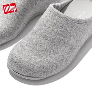 【FitFlop】SHUV FELT CLOGS易穿脫舒適木屐鞋穆勒鞋-女(灰色)