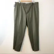 Dockers Dark Tan classic fit Flat front signature khaki pants trousers 38 new