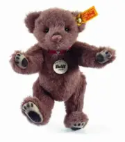 Steiff Germany New Carmel Brown Stuffed Alpaca Mohair Jointed 7' Bear 027734