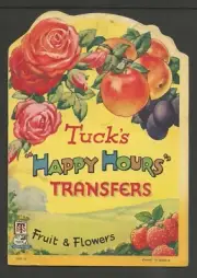 Raphael Tuck 1938 Happy Hours Transfers No. 5 {Fruit & Flowers} Unused