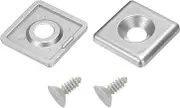 uxcell 2Pcs EU Standard T-Slot 8mm Hole Dia Aluminum Extrusion End Cap 40x40mm Silvery for Fish Tank Rack, Storage Rack with Screw