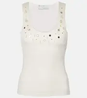 [Xu Zhi] Xu Zhi Embellished tank top AU 12 white