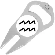 Aquarius Zodiac Golf Ball Marker Divot Repair Tool Bottle Opener