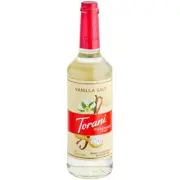 Torani Puremade Vanilla Salt Flavoring Syrup 750 mL Glass Bottle 880692861