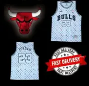 CHICAGO BULLS FESTIVAL EDITION RAINBOW WHITE MICHAEL JORDAN 23 JERSEY SIZE 2XL