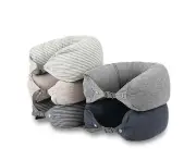 Meizu Multi-functional Microparticles Protect Travel Neck Pillow U-shaped With Buckle Soft Pillow - Dark Grey