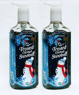 2 Bath & Body Works FROSTED COCONUT SNOWBALL Deep Cleansing Hand Soap 8.0 oz