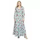 NEW Yumi Kim Revolve Juliette Wrap Dress Fortune Teller Blue with Floral Size S