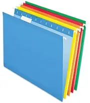 Hanging Folder, 1/5 Tab Cut, Letter Size, BE/RE/OE/YW/BAN