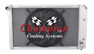 RC Champion 3 Row Radiator, 16" Fan for 1977 - 1982 Chevrolet Corvette V8 Engine (for: Chevrolet)