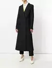 CELINE PHOEBE PHILO BLACK WOOL DOUBLE BREASTED COAT SIZE 36