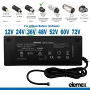 36V 2Ah Battery Charger Lithium eBike Scooter Wheelchair 3 Pin Female 8mm