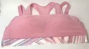Adore Me Sports Bra Micah Contour Sz 40B Pink Mesh Overlay Racer Back Wireless