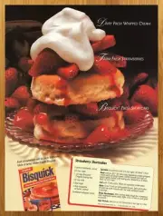 1995 Bisquick Strawberry Shortcake Vintage Print Ad/Poster Pancakes Food Art 90s