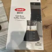Oxo Brew Cold Brew Coffee Maker And Coffee Grounds