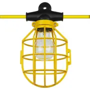 50 ft. 14/2/SL 5-Light Indoor Outdoor Commercial Grade Cage Work String Lights