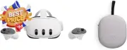 Meta Quest 3 512GB VR Travel Bundle Reality Headset Wireless Gaming Portable