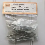 Vintage Sears 14 Curtain Drapery Pin On Heading Hooks NIP
