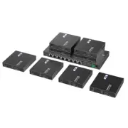 UP to 230Ft, 1x8 HDMI Extender PoC Splitter 4K@60Hz HDR Over Single CAT6/7 EDID