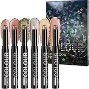 Eyeshadow Wand | 6X Eye Shadow Pen | Multi-Use Matte Shimmer Makeup Crayon, Eyelid Primer for Women Daily Party Bold Look