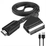 Unbrand Compatible New Style Hdmi To Scart Cable 1 Meter Long Direct Connection Convenient Conversi