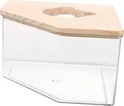 ORFOFE Acrylic Hamster Bathroom Sand Bath Box for Pets Spacious Lightweight Design for Hamsters Mice and Chinchillas for Bathing and Digging Activities