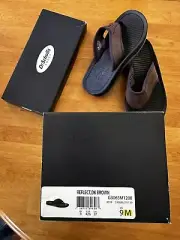 Men's Dr. Scholl’s Donnar Flip Flop Thongs Slip-On Sandal Drk Brown 9M