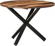 VRAXO Dining Table 100x100x75 cm Acacia Wood with Honey Finish -21.6KG,321683