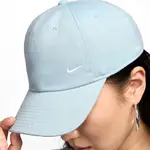 NIKE CLUB UNSTRUCTURED CAP 男款 女款 藍白色 可調 刺繡 棒球帽 FZ5698-440