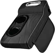 Car Center Console Cushion Pad,Heightening Middle Console Cover | with 2 Storage Cup Holder Multifunctional Organizers Tissue Box Side Pockets for Driver Men Women Auto Interior