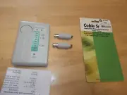 RJ45 RJ11 MINI DIN 3 CABLE TESTER.AESP E093X,NOS