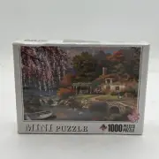 1000 Piece Mini Puzzle 8+ Factory Sealed New Creek Stream Cottage Bridge Scene