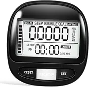 SUPVOX Walking Pedometer 3D Sensor Clip on Portable Step Counter for Outdoor for Seniors Easy to Use