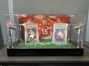 Patrick Mahomes Premium 2 Mini Helmet display case with LED lights - Chiefs
