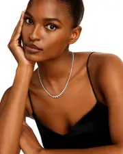 Bloomingdale's Fine Collection Diamond Graduated Tennis Necklace in 14K White Gold, 15.0 ct. t. w.