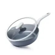 10/12 Inch Ceramic Nonstick Deep Frying Pan with Lid Non-Toxic PFAS-Free Jumb...