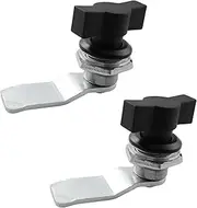 LQ Industrial 2pcs Aluminum Alloy Offset Cam Lock Black Handle Thumb Cam Lock 67x39x44mm for Machine Cabinet Drawer