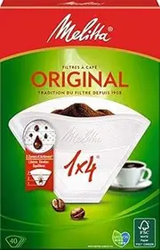 Melitta Original Coffee Filters 40-Pieces Pack, 1 x 4 Size